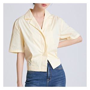 [스파오]크롭 오픈카라 뒷밴딩 셔츠 (SPBWC37W92-T)