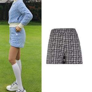 럭스골프 여성 2온스 퀼팅 밴딩 누빔 반바지 TO4W222W