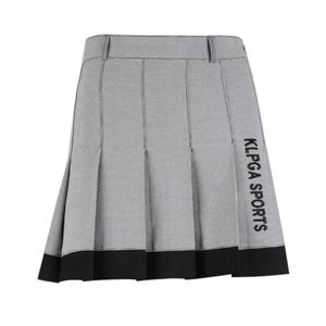 럭스골프 여성 백밴딩 밑단 배색 주름 큐롯 스커트 BMU25M106W