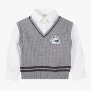 [치크(키즈)]셔츠레이어드 조끼 CKKA25W2B