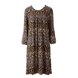 (85-100)러블리잔꽃 모달스판 편안한 여성 이지웨어7부원피스잠옷WGN377W