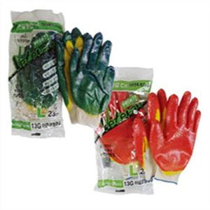 코팅장갑13G초록2중코팅(배터랑포장지)(100개묶음) 코팅장갑 작업용장갑 작업장갑 천일글러브
