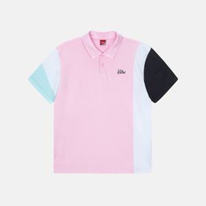 비트로 컬러 블럭 폴로넥 남성 반팔 티셔츠 PT-12504