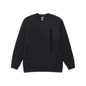 데상트 공용 스트레치 기모 맨투맨 AP321SHT91-BLK0