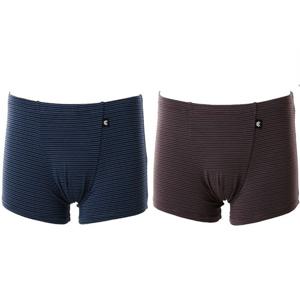 와코루 2매세트 부드러운 면모달 스트라이프 남성 드로즈(WMP2435)