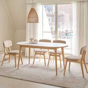 [에몬스]비밀특가 세라드 라운드 1600 4인 6인용 세라믹 식탁세트 (의자4포함)