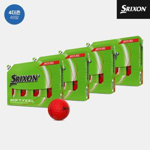 [4더즌 48알]던롭코리아 정품 스릭슨 소프트 필 14 브라이트 골프볼[남여공용][레드][2피스]