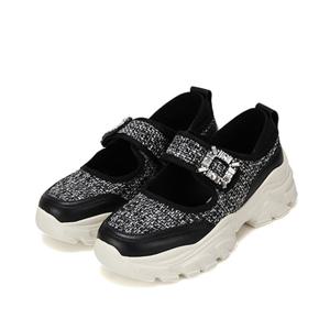 [BABARA] 바바라 트위드 메리제인 스니커즈 BBH161BK