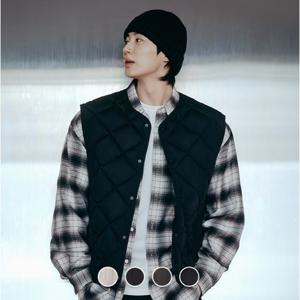 [지오다노]변우석 남성 퀄팅 라운드넥 경량 조끼 075915