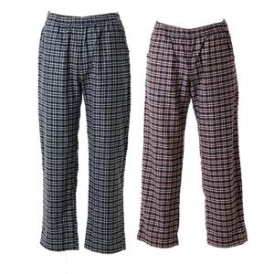 와코루 따뜻한 면 기모 선염 체크 커플 바지파자마(WPA554MPWPA554WP)