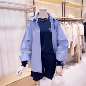 [시에로]SJ3SHF12M_ M 자수 후드 셔츠