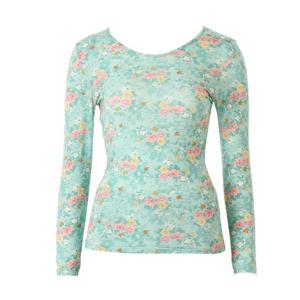 와코루 촉감최고 세련되고 화려한 꽃프린트패턴 긴팔내의 WLG2558C