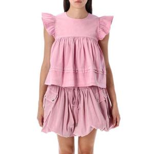 가니 민소매 티셔츠 W08796977 038 BLACHED MAUVE