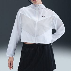 나이키바람막이 SQJ HJ1183-101 스포츠웨어 윈드러너 여성 루즈 우븐 후드 재킷