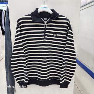 [에꼴리에]에꼴리에 스트라이프반집업카라티 23D5402_SC