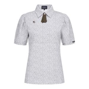 파리게이츠골프반팔티 NQC 521D3TO201_BR 여성 소프트 스트레치 칼라 반팔 티셔츠