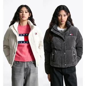 [타미진] T32F7QJC26TWL1 여성 코듀로이 다운 푸퍼 점퍼