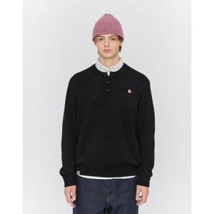피즈 25FW 시즌오프HAZZYS PHIZ 블랙 스몰와펜 헨리넥 스웨터 SPSW5F103BK