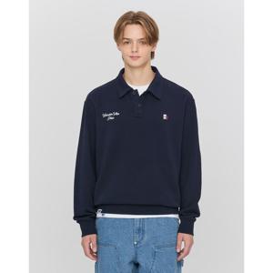 피즈 25FW HAZZYS PHIZ 네이비 버튼 맨투맨 SPTS5F103N2