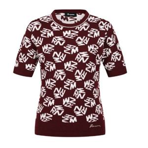 [레노마골프]D여성 자카드 라운드 반팔 니트 RWSRO7202-420