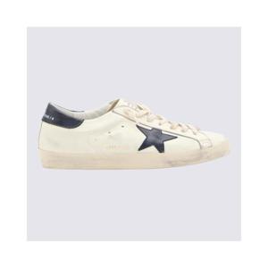 골든구스 아이보리 레더 Super 스타 스니커즈 GMF00101F00416415430 TP565310913