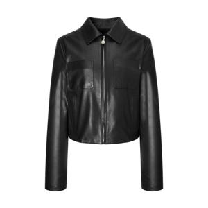 질스튜어트 뉴욕 여성 25SS 스테디셀러 블랙 포켓 양가죽 점퍼 WJJU5A771BK