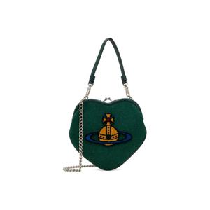 25 FW 비비안웨스트우드 여성 그린 벨 하트 프레임 핸드백 252314F046033