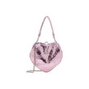 25 FW 비비안웨스트우드 여성 핑크 벨 하트 프레임 핸드백 252314F046057