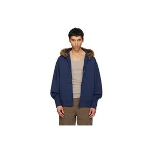 25 FW BAPE 남성 블루 Kazuki Kuraishi 샤크 아이 집업 루즈 핏 후드티 252546M202071