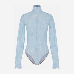 발렌티노 플로럴 스카롭 엣지 레이스 바디수트 7B0MR01Z 9TSBWD