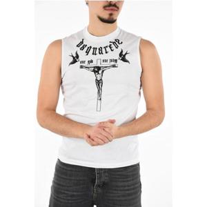 디스퀘어드2 민소매 티셔츠 S71GD0469 S22427 100 Black White