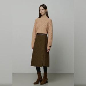 잇미샤 체크 슬릿 울 스커트 ITPCWSK850