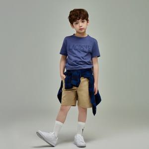 [라코스테공식] 남아 키즈 레터링 반팔 티셔츠 TJ8438-55G I1M