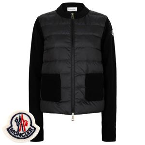 몽클레어 25FW 블랙 니트 믹스 집업 자켓 9B00036 M1131 999