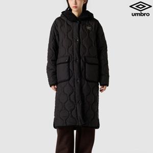 [엄브로] 우먼스 후드 롱 퀼팅 자켓 UQ422CPJO2_BLK0