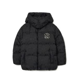 M MLB키즈패딩 NQK 7ADJM0336-50BKS 클래식 모노그램 자카드 구스 다운 숏패딩