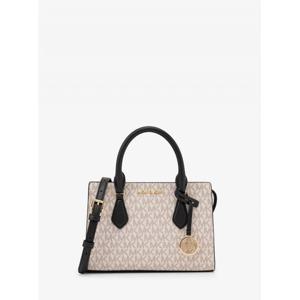 마이클코어스 쉴라 센터 지퍼 사첼 스몰 - MK 시그니처 35S3G6HS5B46 바닐라/블랙