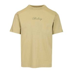 버버리 로고 자수 크루넥 티셔츠 8119081 C4201