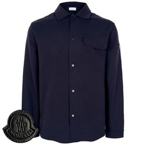 몽클레어 네이비블루 로고패치 포켓 셔츠 자켓 8S00001 89AVV 742