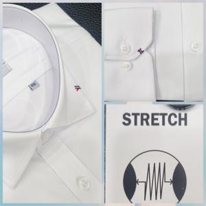 [예작]예작 슬림핏/스트레치/솔리드/자수/긴팔 YJFSBS171 WH_US