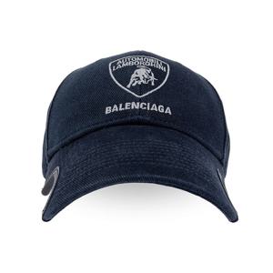 25 FW 발렌시아가 x 오토모빌리 람보르기니 로고 엠브로이디드 베이스볼캡 835105410B2