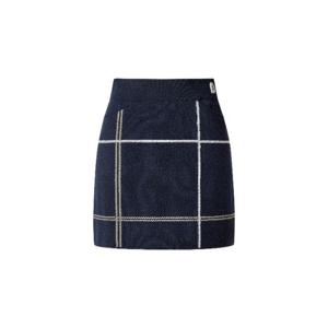 풋조이골프스커트 NQC FLJWC7707-NAVY 여성 와이드 체크 니트 스코트