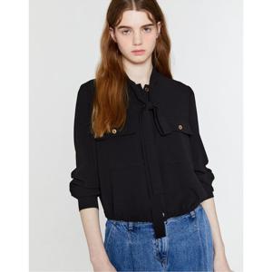 질스튜어트 뉴욕 여성 25SS 스테디셀러 블랙 포켓 긴팔블라우스 WJBL5B710BK