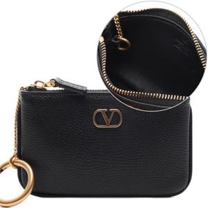 [발렌티노] 25FW 여성 브이로고 시그니처 키링 지퍼 카드지갑 (7W2P0AK6 SNP 0NO 25F)