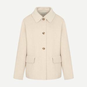 [캐리스노트]캐시미어 블렌드 핸드메이드 숏 코트 CNEWHK002CR