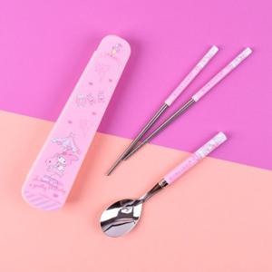 [릴팡]릴팡 마이멜로디 공간효율진공수저케이스세트(베이비핑크)