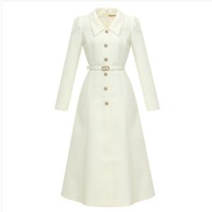 [미니멈]카라 버튼 플레어 원피스 (MYCAWO8250 IV)-IC