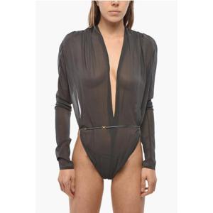 생로랑 바디수트 티셔츠 789698 Y7I18 4280 Gray