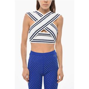 발망 민소매 티셔츠 XF2AB045KC06GFZ Bianco Blu