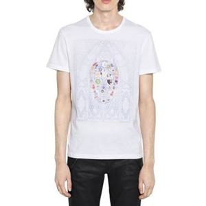 알렉산더맥퀸 스컬 오가닉 코튼 저지 티셔츠 화이트 453146 QIZT8 0900